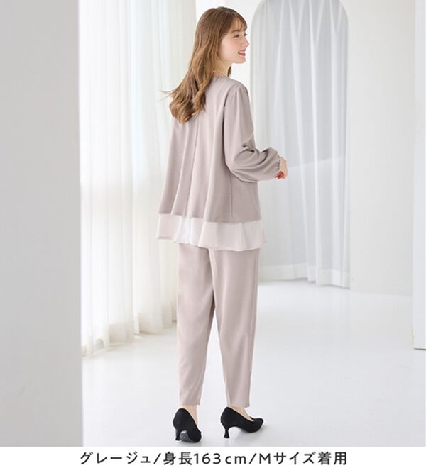 2点セット】洗えるシフォンレイヤードセットアップ - ベルーナ【公式】