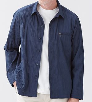 「ワッシャーシャツジャケット（メンズシャツ）」｜詳細画像