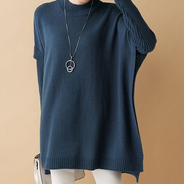 BELLUNA（ベルーナ）の「ワイドシルエット重ね着風ニットチュニック（チュニック）」｜詳細画像