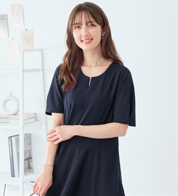 alotta（アロッタ）の「【4つの機能付】タック袖Ａラインワンピース（その他ワンピース）」｜詳細画像