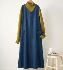 BELLUNA（ベルーナ）の「＜＆ｃｏｃｏｃｈｉ＞デニム素材ゆったりジャンパースカート（ジャンパースカート）」