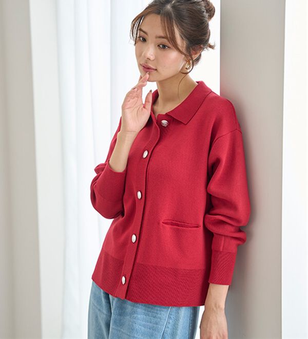 BELLUNA（ベルーナ）の「アウター感覚！ニットジャケット（その他ジャケット）」｜詳細画像