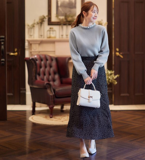 alotta（アロッタ）の「毛布のように温かい　裏シャギーパフ袖ニット（ニット・セーター）」｜詳細画像