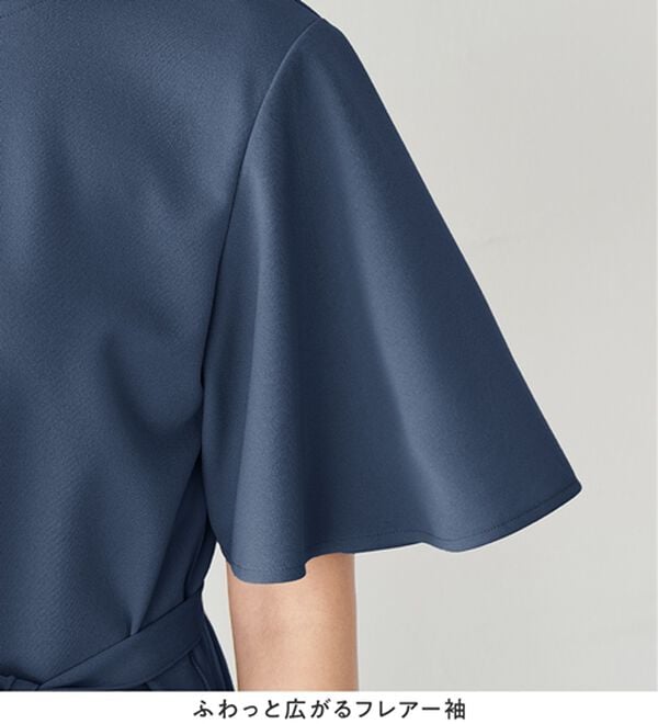 alotta（アロッタ）の「【4つの機能付】ひんやりフレア袖ベルト付ゆるワンピース（カットソーワンピース）」｜詳細画像