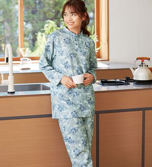 「【２着組】ふんわり花柄キルトパジャマ（パジャマ・ルームウェア）」｜詳細画像