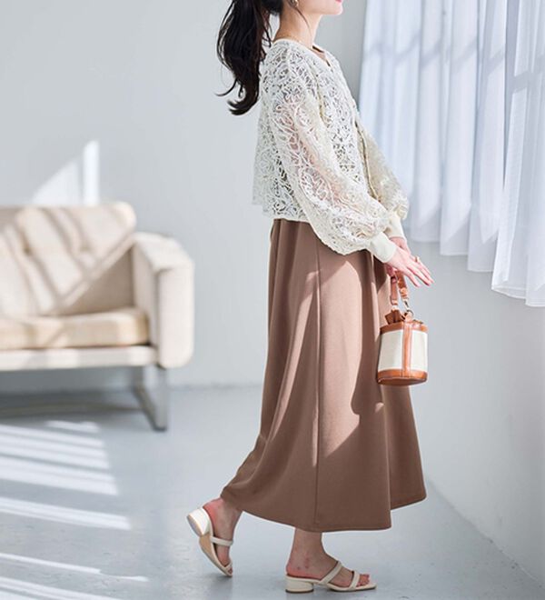 RANAN（ラナン）の「上品見えバックギャザーワンピース（その他ワンピース）」｜詳細画像