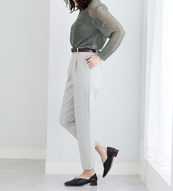 BELLUNA（ベルーナ）の「ツイルジャージー素材テーパードパンツ（テーパードパンツ）」｜詳細画像