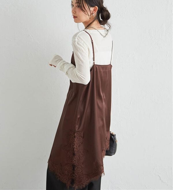 RANAN（ラナン）の「アシメレースサテンチュニック（チュニック）」｜詳細画像