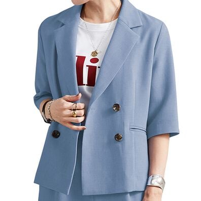 RANAN（ラナン）の「リネンライクダブルボタンテーラードジャケット（テーラードジャケット）」