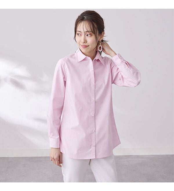 BELLUNA（ベルーナ）の「【選べる袖丈】洗える！ストレッチイージーケアシャツ（シャツ）」｜詳細画像