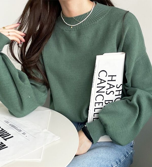 GeeRA（ジーラ）の「ボタン付モチモチニットトップス（ニット・セーター）」｜詳細画像