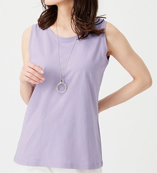 BELLUNA（ベルーナ）の「ヒンヤリ綿１００％大人顔タンクトップ（タンクトップ・キャミソール）」｜詳細画像