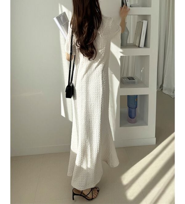 GeeRA（ジーラ）の「全骨格細見え！表面感素材マーメイドワンピース（その他ワンピース）」｜詳細画像