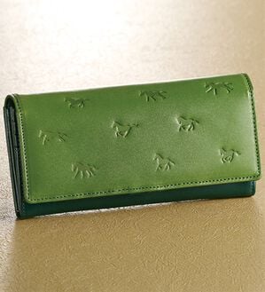 「イタリアンレザー使用　開運の馬財布（財布・パスケース）」｜グリーン