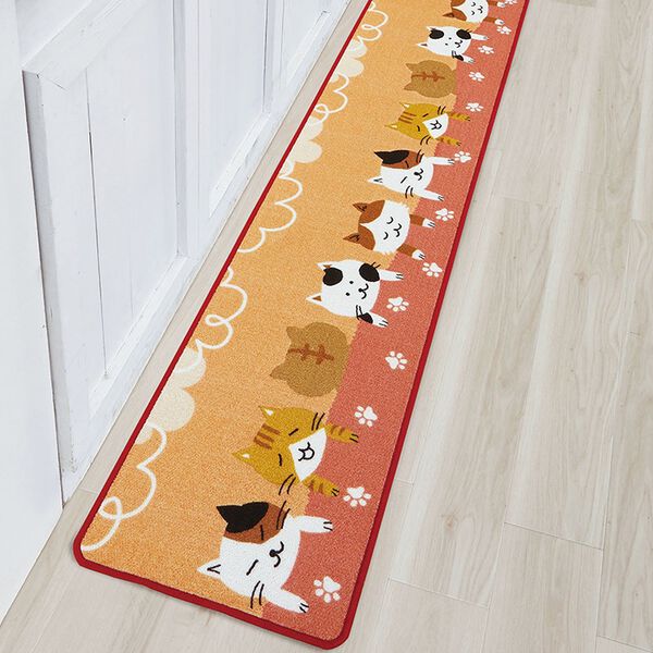 「ドッグ・キャット　ロングキッチンマット（キッチンマット）」｜詳細画像