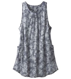 LAVIENNE（ラヴィエンヌ）の「上品ドレープチュニック（チュニック）」｜モノトーン花柄