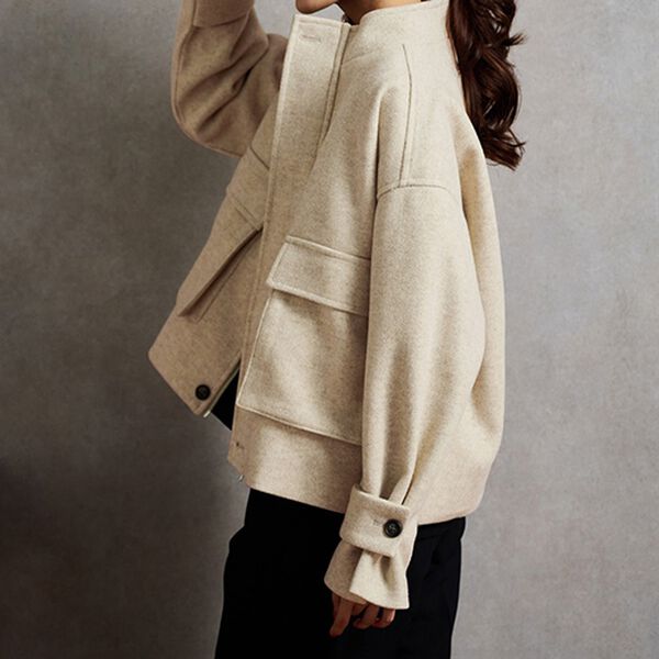 RANAN（ラナン）の「スタンドショートコート（ブルゾン）」｜詳細画像