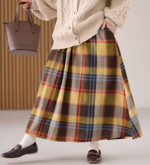 Viola e Viola（ヴィオラ エ ヴィオラ）の「カラフルビッグチェックロングスカート（ロングスカート）」｜詳細画像