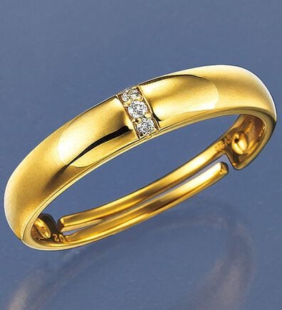 BELLUNA（ベルーナ）の「１８金メッキダイヤ３石フリーサイズリング（リング）」