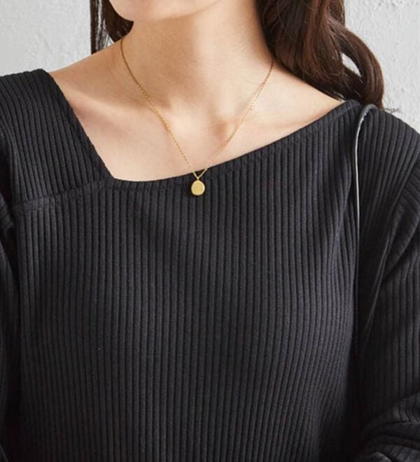 RANAN（ラナン）の「アシメネックリブワンピース（ロングワンピース）」｜詳細画像