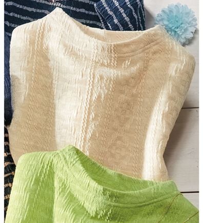 ルフラン（ルフラン）の「涼やかジャカード柄プルオーバー（カットソー）」