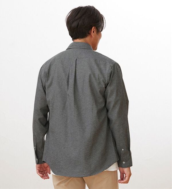 「＜シンプル＆プラス＞お手入れ簡単オックスフォードシャツ（メンズシャツ）」｜詳細画像