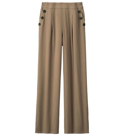 ルフラン（ルフラン）の「強撚スラブ釦デザインパンツ（フルレングスパンツ）」