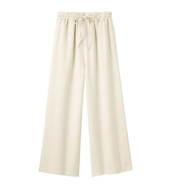 GeeRA（ジーラ）の「麻入りリラックスワイドパンツ（ワイドパンツ・ガウチョ）」｜詳細画像