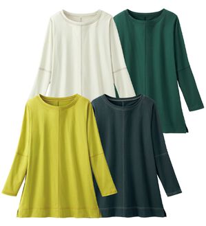 ルフラン（ルフラン）の「【４色組】もう汗らない！ステッチＴシャツ（Tシャツ）」｜4色組