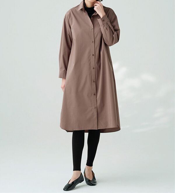 BELLUNA（ベルーナ）の「＜ＳＯＬＯＴＥＸ（Ｒ）＞ストレッチシャツワンピース（シャツワンピース）」｜詳細画像