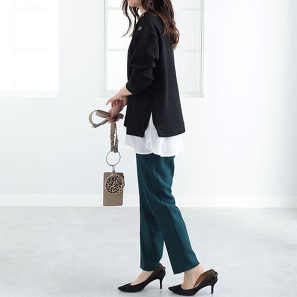 BELLUNA（ベルーナ）の「肩ボタン布帛切替チュニック（チュニック）」｜詳細画像