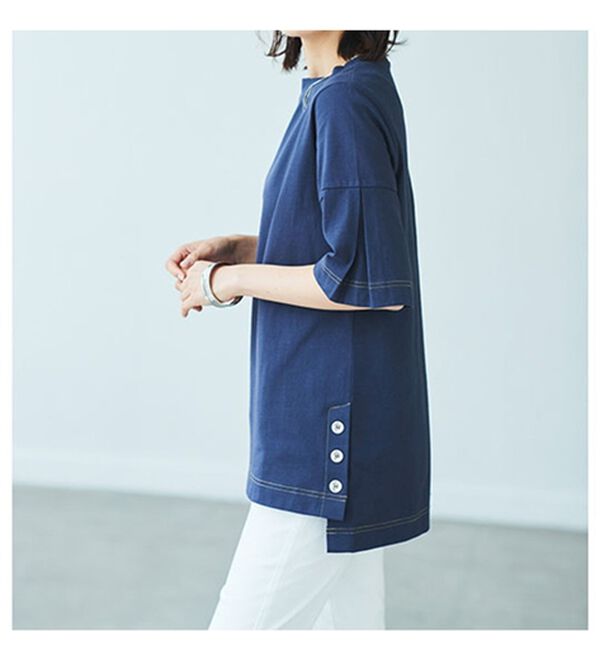 BELLUNA（ベルーナ）の「ひんやりキシリトール加工綿１００％プルオーバー（カットソー）」｜詳細画像