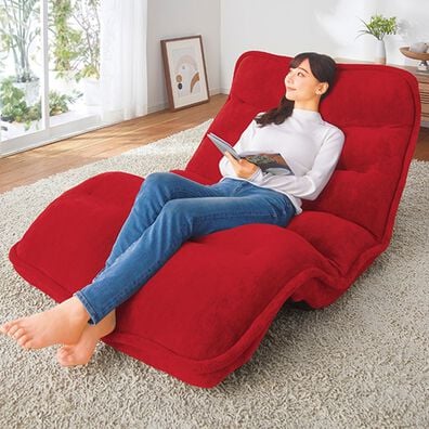 iellio（イエリオ）の「ＮＥＷ収納簡単低反発もこもこ座椅子＜１人掛け・リクライニング・フロアチェア・ごろ寝マット・ロングマット・長座布団＞（座椅子）」