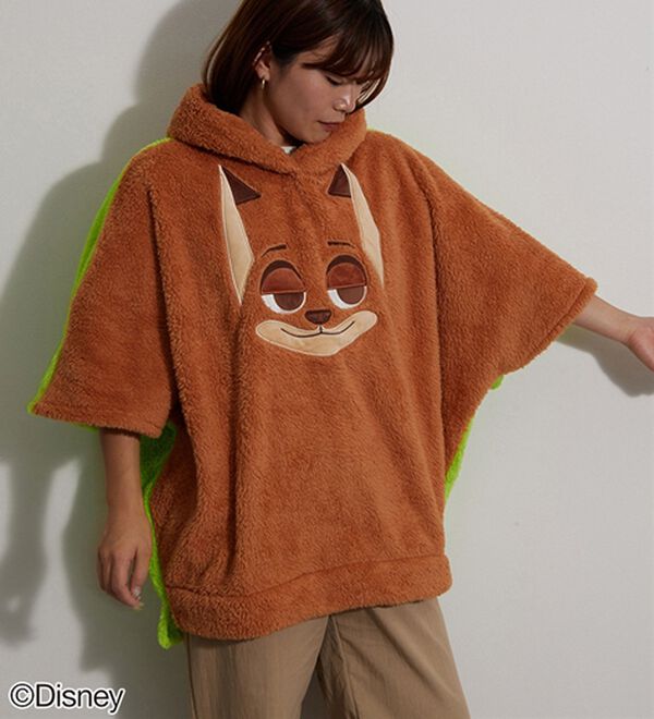 BELLUNA（ベルーナ）の「＜Ｄｉｓｎｅｙ＞【ズートピア（ニック）】両面ボアポンチョ（パジャマ・ルームウェア）」｜詳細画像
