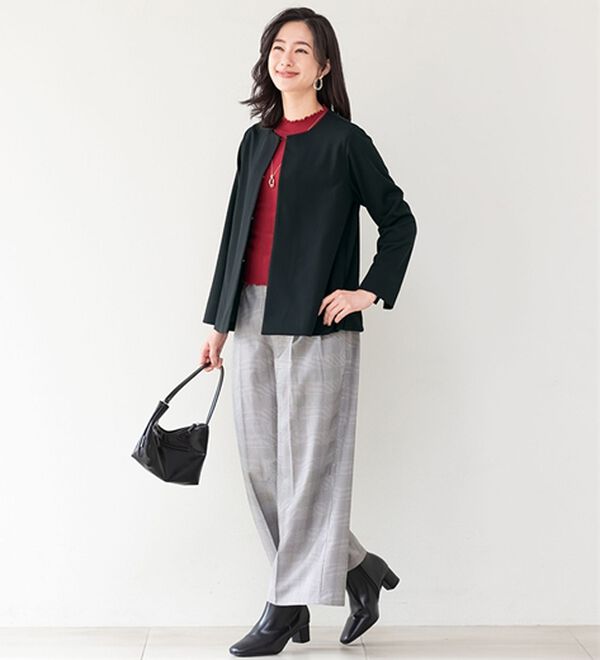 ルフラン（ルフラン）の「ポケットが嬉しいストレッチジャケット（ノーカラージャケット）」｜詳細画像