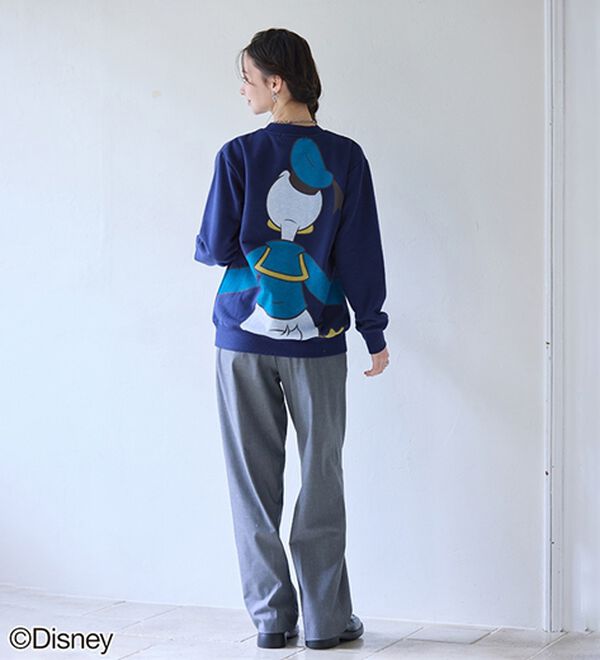 BELLUNA（ベルーナ）の「＜Ｄｉｓｎｅｙ＞【ドナルド＆デイジー】抱き着きプリント裏起毛トレーナー（カットソー）」｜詳細画像