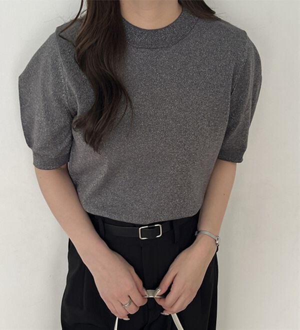 GeeRA（ジーラ）の「ラメパフスリーブニット（ニット・セーター）」｜詳細画像