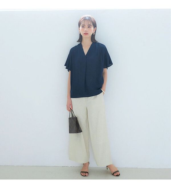 GeeRA（ジーラ）の「サラサラ涼しい！着やせも叶うフレアー袖ブラウス（ブラウス）」｜詳細画像