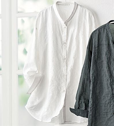 BELLUNA（ベルーナ）の「デニム調シアーブラウス（ブラウス）」