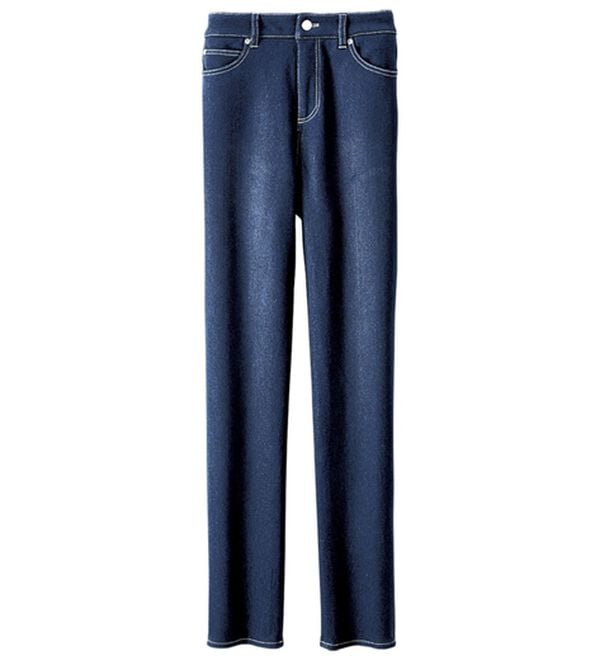 BELLUNA（ベルーナ）の「裏ベロアストレッチデニムパンツ（フルレングスパンツ）」｜詳細画像