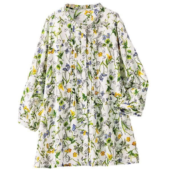 BELLUNA（ベルーナ）の「ナチュラル柄プリントブラウス（ブラウス）」｜詳細画像