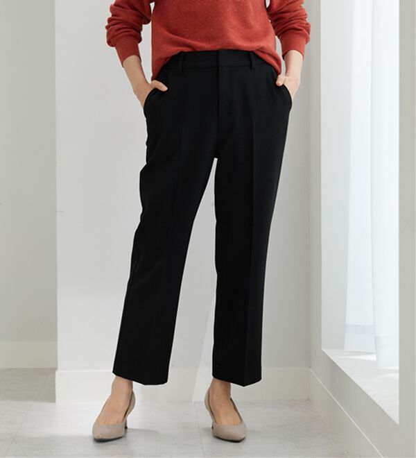 BELLUNA（ベルーナ）の「サマ見え（SW）ウール調素材ストレートパンツ（フルレングスパンツ）」｜詳細画像
