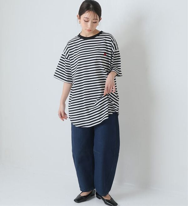 A HAPPY MARILYN（アハッピーマリリン）の「【大きいサイズ】【Ｌ～９Ｌ／選べるタイプ】綿１００％ロングＴシャツ（Tシャツ）」｜詳細画像