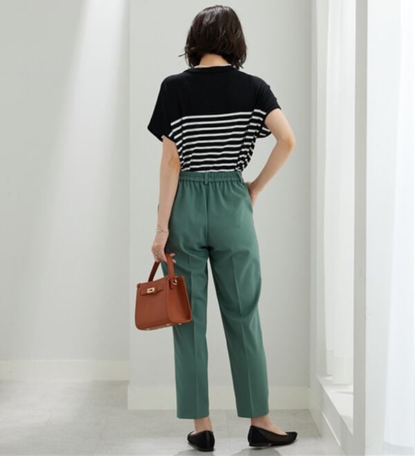 BELLUNA（ベルーナ）の「【選べる2丈】メランジストレッチ素材テーパードパンツ（テーパードパンツ）」｜詳細画像