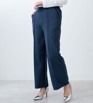 BELLUNA（ベルーナ）の「カットツイル素材ストレートパンツ（フルレングスパンツ）」｜ブルーグレー