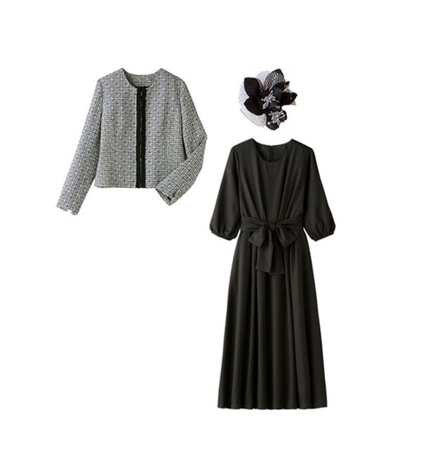 3点セット】入学式卒業式に！ママに嬉しい洗えるワンピセレモニー  