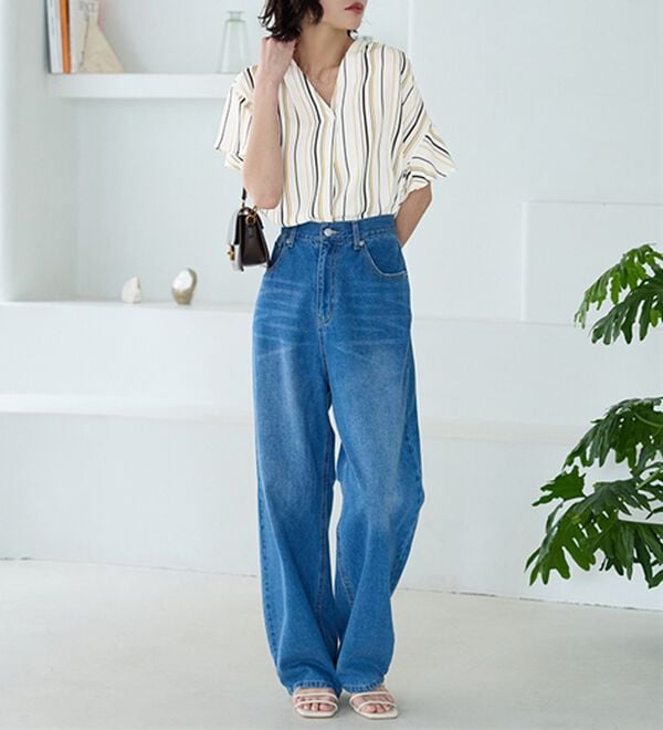 GeeRA（ジーラ）の「【再入荷】サラサラ涼しい！着やせも叶うフレアー袖ブラウス（ブラウス）」｜詳細画像