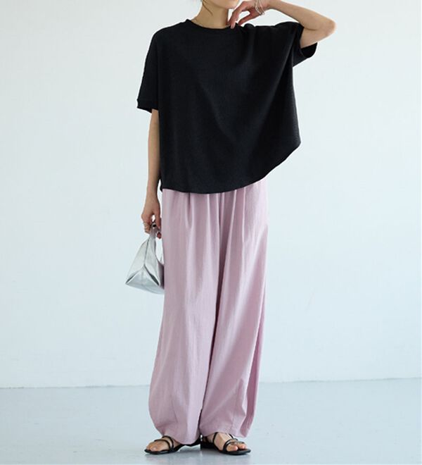 BELLUNA（ベルーナ）の「さらっと肌離れ！ひんやりカーブパンツ（ワイドパンツ・ガウチョ）」｜詳細画像