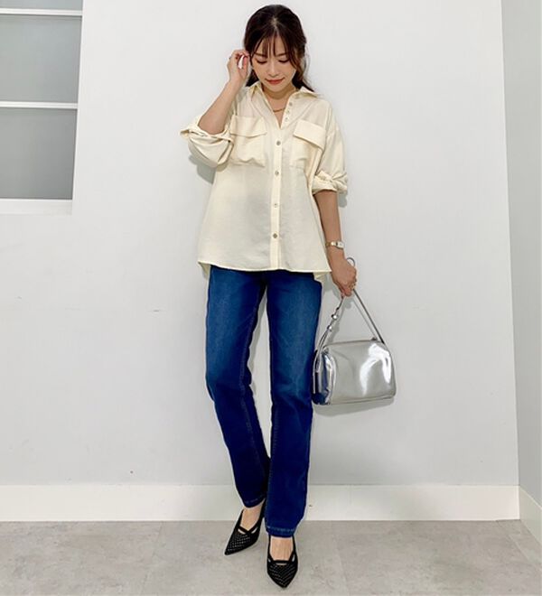 BELLUNA（ベルーナ）の「【低身長さん向け】ポケットデザインゆったりシャツ（シャツ）」｜詳細画像