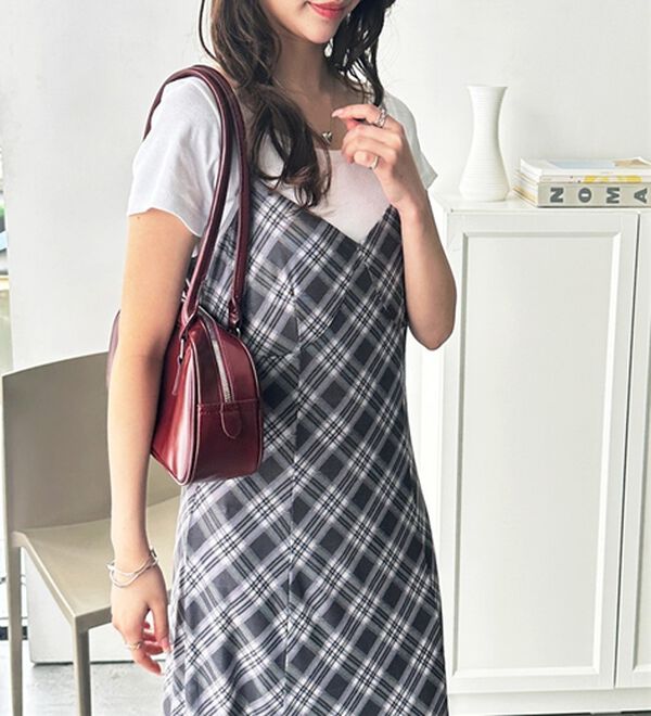 GeeRA（ジーラ）の「シアーチェックキャミワンピース（その他ワンピース）」｜詳細画像